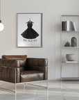 Poster - Little black dress in hanger