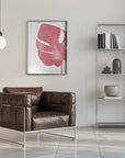 Poster - Pink monstera leaf