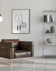 Poster - Hygge line art illustration