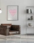 Plakat - Pink Heart Learn Quote