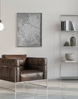 Poster - Map of Zaragoza (Spain) in gray vintage style