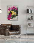 Plakat - Bougainvillea and lemons