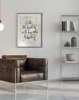 Plakat - Deck the halls with gold flowers