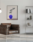 Poster - Blue round vase
