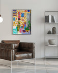 Plakat - A Woman In A Kitchen With Flowers - Admen.dk