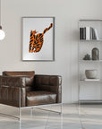 Plakat - Orange cat Din 118 - Admen.dk
