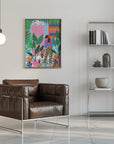Plakat - Floral girl - Admen.dk