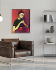 Plakat - Lady lighting cigarette
