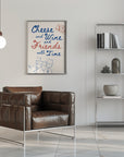 Plakat - Cheese and wine...