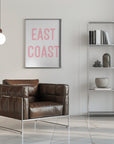 Poster - East Coast Sign - Pink