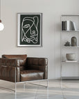Plakat - Abstract lined black