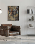 Poster - Tiger Animal Vintage Art Illustration Wallart 03