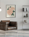 Plakat - Pink Dahlia on Cream