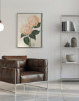 Poster - Coral hydrangeas in a vase