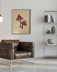 Poster - Iced mushrooms red/tan