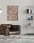 Plakat - Cabincore Scene Pattern - Mocha Mousse