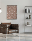 Plakat - Boho Orchid Tiles Pattern