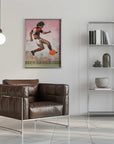 Plakat - Vintage Football Action