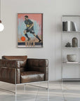 Plakat - Focused Soccer Player Action