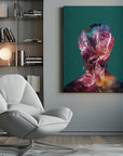 Canvas - Frida floral silhouette portrait - Admen.dk