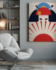Canvas - Geisha Girl Retro Minimalist Design - Admen.dk