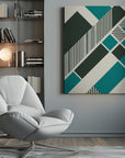 Canvas - Geometric Teal
