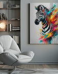 Canvas - Colorful Zebra