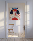 Canvas - Geisha Girl Retro Minimalist Design - Admen.dk