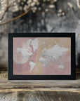 Plakat - Detailed world map with cities Mizn