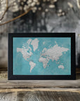 Poster - Detailed world map with cities Idrak