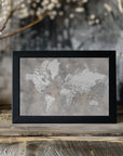 Poster - Detailed world map with cities Vali