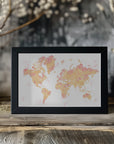 Plakat - Amanda world map silhouette