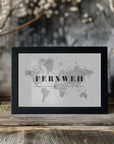 Poster - Fernweh world map