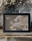 Plakat - Earth tones detailed map of Europe