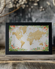 Plakat - Blythe world map silhouette