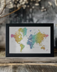Plakat - Jude world map in Spanish