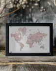 Plakat - Piper world map in Spanish