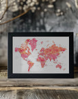 Plakat - Tatiana world map in Spanish
