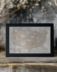 Plakat - Highly detailed map of the United States, Lucille