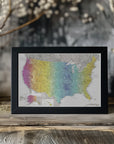 Poster - Highly detailed map of the United States, Jude