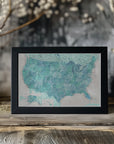 Plakat - Highly detailed map of the United States, Harriet