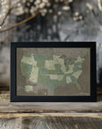 Plakat - Highly detailed map of the United States, Camo