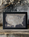 Poster - Highly detailed map of the United States, Glyn