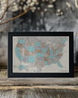 Poster - Highly detailed map of the United States, Romy