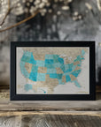 Plakat - Highly detailed map of the United States, Uxia