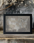 Poster - Highly detailed map of the United States, Davey