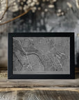 Plakat - Gray vintage map of Hannover downtown Germany