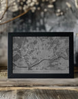Poster - Gray vintage map of Frankfurt Germany