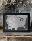 Poster - Highly detailed map of the United States, Olson