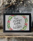 Poster - Watercolor wreath with holiday wishes